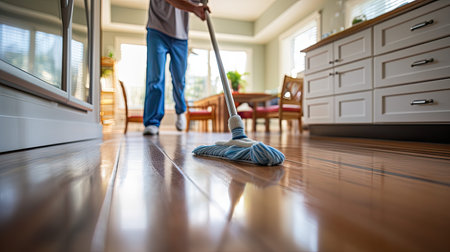 mop blurred interior home cleaningの素材