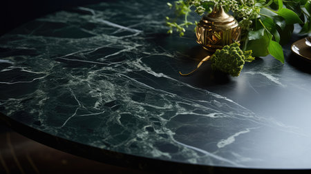 countertop dark green marbleの素材