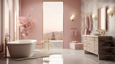 elegant marble pink goldの素材