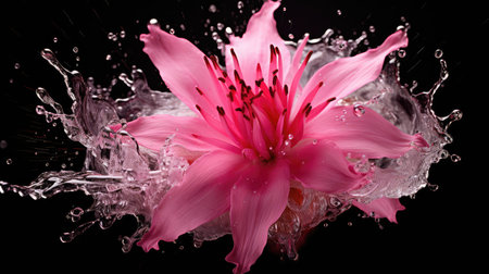 paintbrush splash of pinkの素材