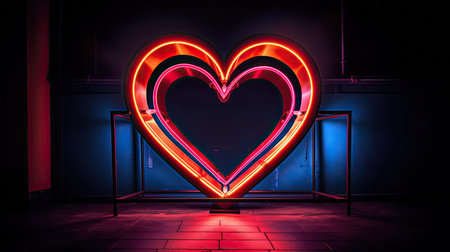 colorful light heartの素材