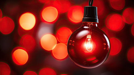 glow red christmas lightsの素材