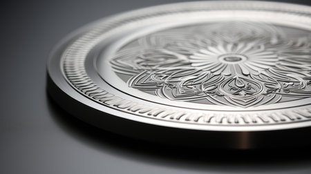 surface silver gradient medallionの素材