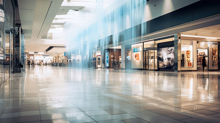 depth blurred mall interiorの素材