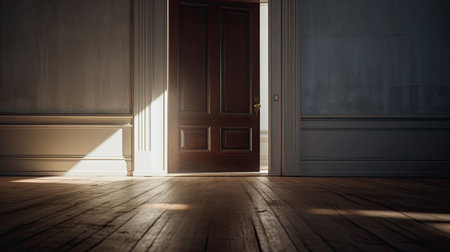 depth blurred doorway interiorの素材
