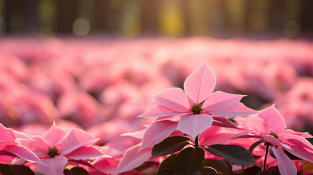 petals pink poinsettiaの素材