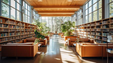 vibrant library interiorの素材