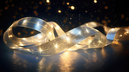 twinkling silver ribbonの素材