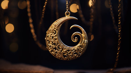 shimmering golden moonの素材