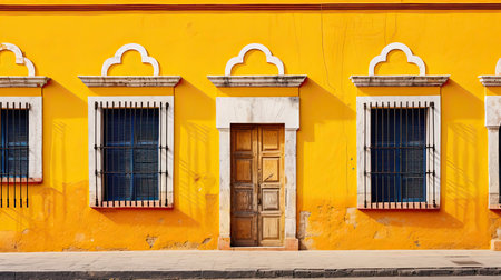 colonial yellow mexican backgroundの素材