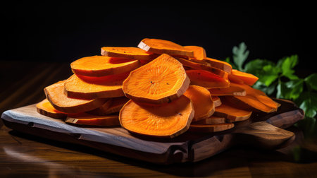 vibrant slice sweet potatoの素材
