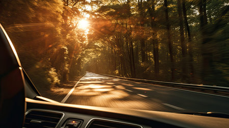 visibility driving sun glareの素材