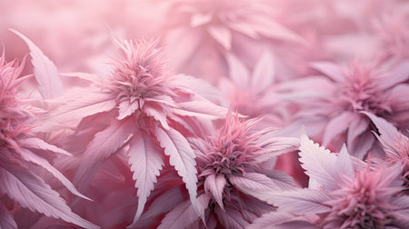 flowers pink cannabisの素材