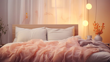soft blurred home interior backgroundの素材