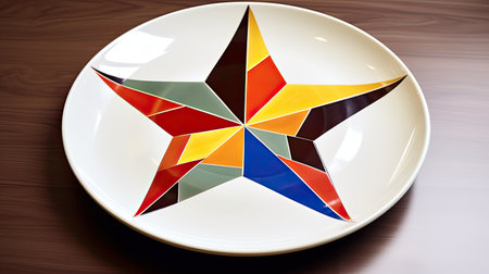 ceramic hand painted starの素材