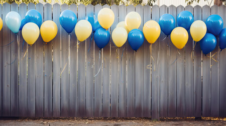 breeze blue and yellow balloonsの素材