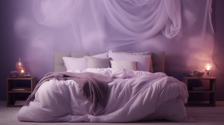 cozy blurred purple interiorの素材