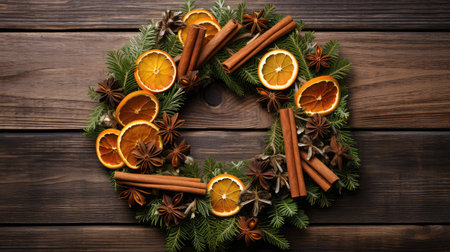 wreath essential oil christmasの素材