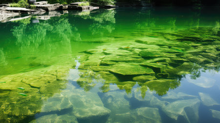 water pond algaeの素材