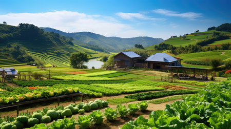 crops country oranic farmの素材