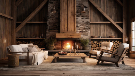 wood barn interiorの素材