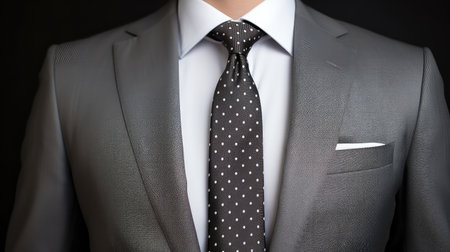 tie gray polka dotsの素材