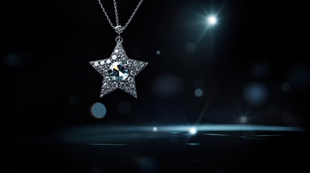 pendant star background blackの素材