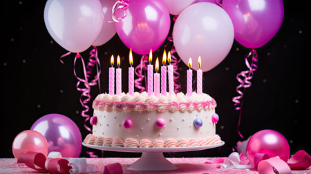 flowers pink birthdayの素材