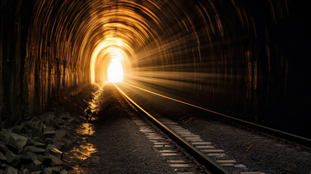 energy light at the end of a tunnelの素材