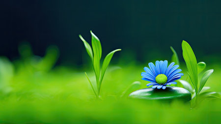 object green background blueの素材