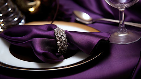 luxury purple napkinの素材
