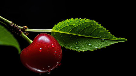 black macro cherry backgroundの素材