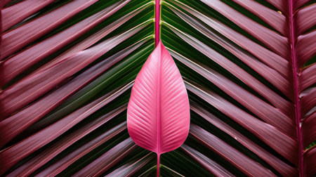 leaf pink palm leavesの素材