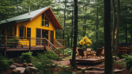 warm yellow woodの素材