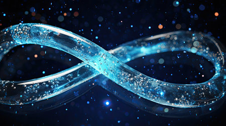 intricate blue infinity symbolの素材