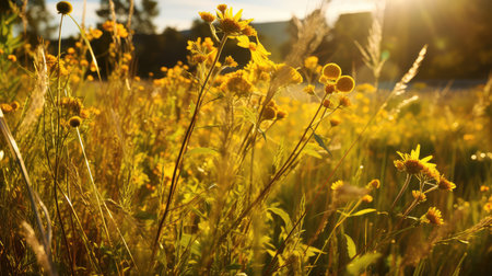 grasses golden alexanderの素材