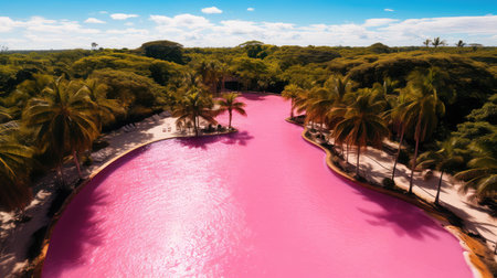 aerial pink poolの素材