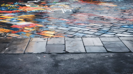 colorful grey pavementの素材