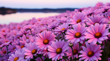 field purple daisyの素材