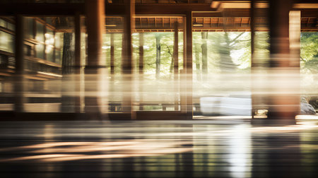 traditional blurred wooden interiorの素材