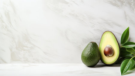 leaves green avocado backgroundの素材
