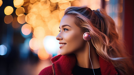 earbuds bokeh technologyの素材