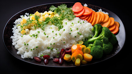 proteins plate rice whiteの素材