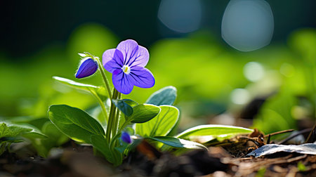 habitat common blue violetの素材