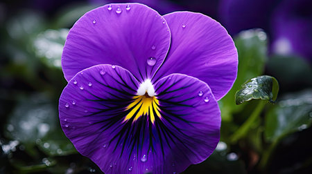 flower purple pansyの素材