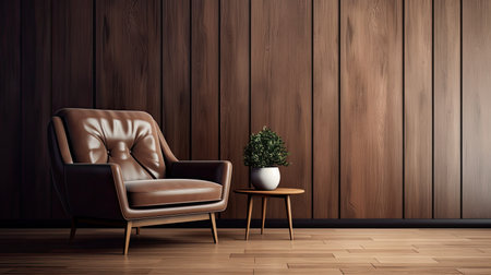 interior brown wooden backgroundの素材