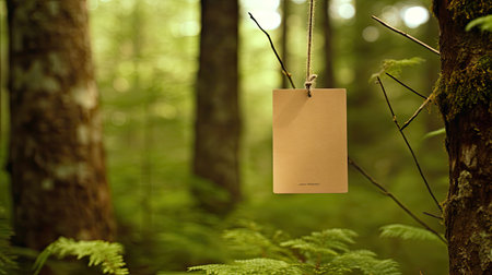 tree brown paper tagの素材