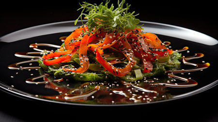 green seaweed saladの素材