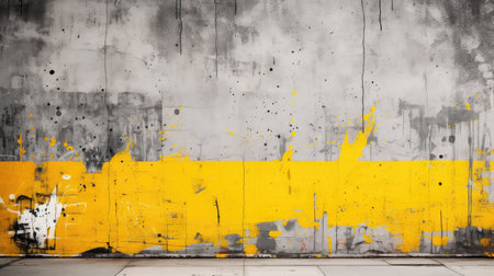 concrete grey and yellow backgroundの素材