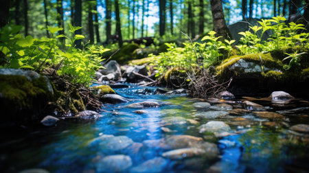 undergrowth nature blueberry blueの素材